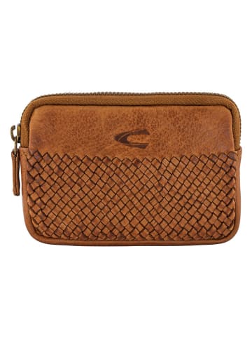 Camel Active Skórzane etui "Wave" w kolorze jasnobrązowym na klucze  - 11 x 8 x 2 cm