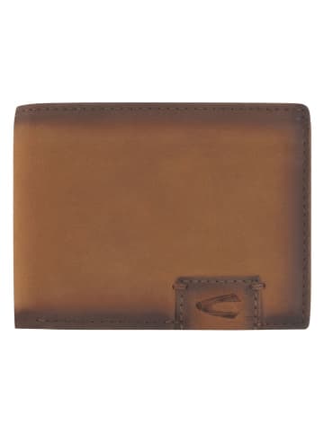 Camel Active Skórzany portfel "Dallas" w kolorze jasnobrązowym - 11 x 8,7 x 1,5 cm