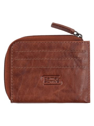 Camel Active Leren kaartetui "Panama" cognackleurig - (B)10 x (H)7,5 x (D)1 cm