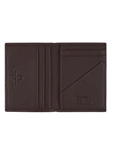 Camel Active Leder-Kartenetui "Atlanta" in Dunkelbraun - (B)9,5 x (H)13 x (T)2,5 cm