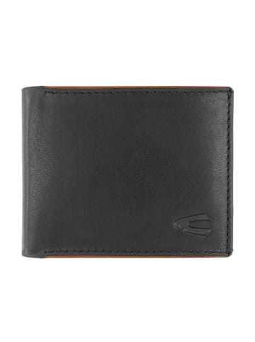 Camel Active Skórzany portfel "Cruise" w kolorze czarnym - 11 x 8,7 x 1,5 cm