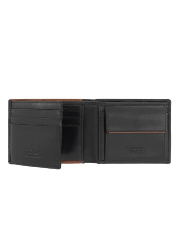 Camel Active Leren portemonnee "Cruise" zwart - (B)11 x (H)8,7 x (D)1,5 cm