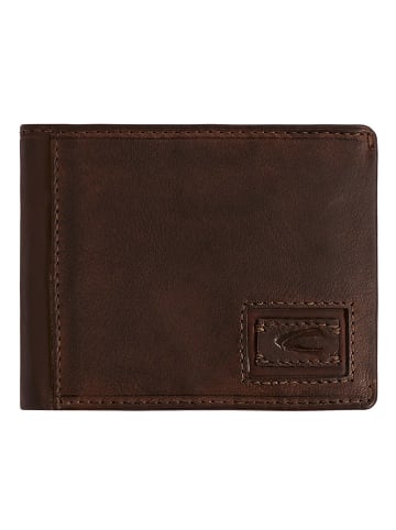 Camel Active Leder-Geldbörse "Dust" in Dunkelbraun - (B)10,5 x (H)9 x (T)2 cm