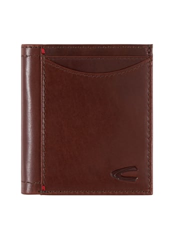 Camel Active Leder-Kartenetui "Salamanca" in Dunkelbraun - (B)9 x (H)10 x (T)1 cm