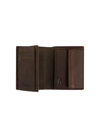 Camel Active Leren portemonnee "Taipeh" donkerbruin - (B)9,5 x (H)12,5 x (D)2 cm