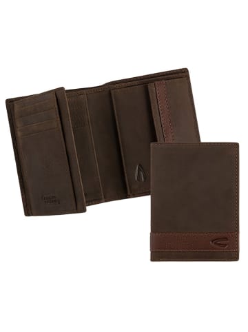 Camel Active Leren portemonnee "Taipeh" donkerbruin - (B)9,5 x (H)12,5 x (D)2 cm