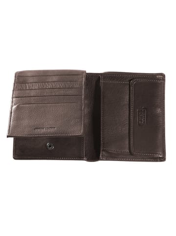 Camel Active Leren portemonnee "Vegas" donkerbruin - (B)10,7 x (H)12,7 x (D)2 cm