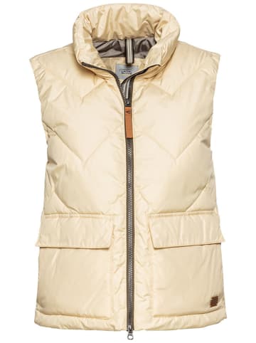 Camel Active Doorgestikte bodywarmer geel