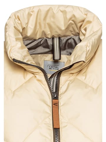Camel Active Doorgestikte bodywarmer geel