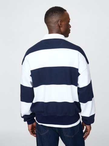 GAP Sweatshirt in Dunkelblau/ Weiß