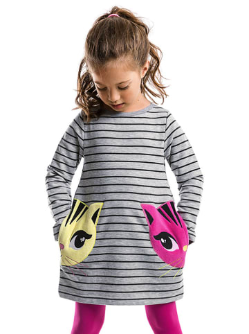 Denokids Kleid "Twin Cat" in Grau