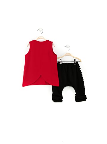 Denokids 2-delige outfit "Miss Lady Bug" rood/zwart