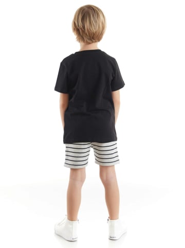 Denokids 2tlg. Outfit "Raccoon" in Schwarz/ Weiß