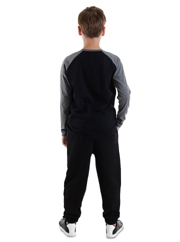 Denokids 2-delige outfit zwart/grijs