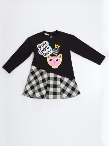 Denokids Kleid "Kitten" in Schwarz/ Weiß