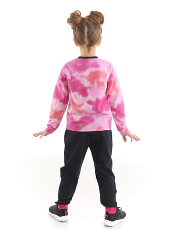 Denokids 2-delige outfit roze/zwart