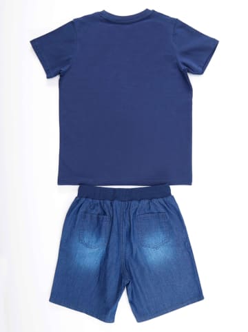 Denokids 2-delige outfit "Space Explorer" blauw