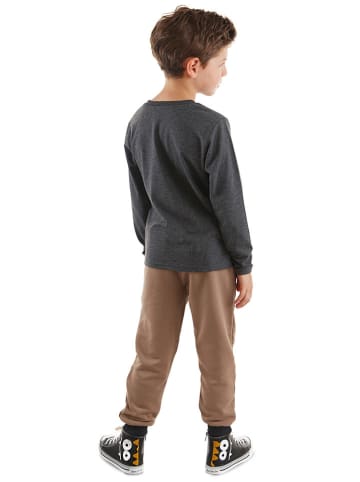 Denokids 2tlg. Outfit "Doberman" in Anthrazit/ Braun
