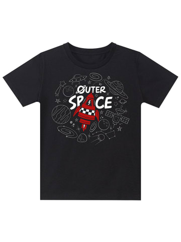 Denokids 2-delige outfit: "Space Rocket" zwart/antraciet