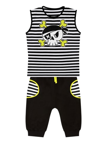 Denokids 2-częściowy zestaw "Pirate Striped" w kolorze biało-czarnym