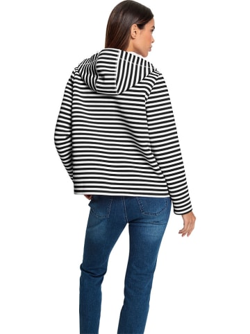 Heine Sweatjacke in Schwarz/ Weiß