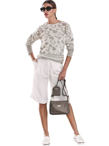 Heine Sweter w kolorze kremowo-szarym