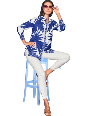 Heine Blouse wit/blauw