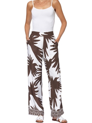 Heine Broek wit/bruin