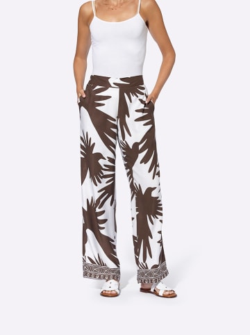 Heine Broek wit/bruin