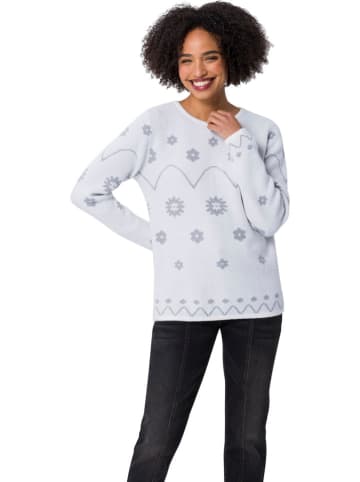 Heine Sweter w kolorze biało-szarym