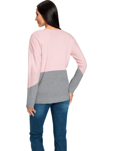 Heine Vest lichtroze/grijs