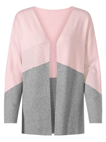 Heine Vest lichtroze/grijs