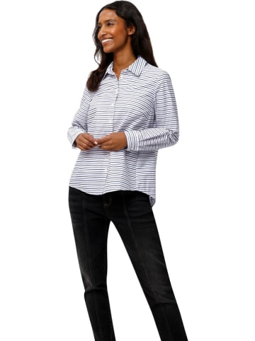 Heine Blouse blauw/wit