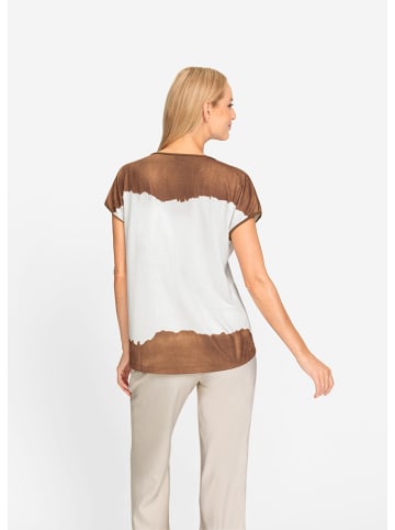 Heine Shirt wit/lichtbruin