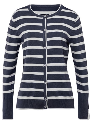 Heine Cardigan in Dunkelblau/ Creme