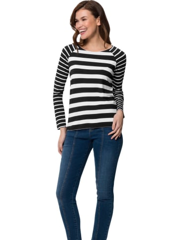 Heine Longsleeve zwart/wit