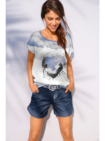 Heine Shirt blauw/wit