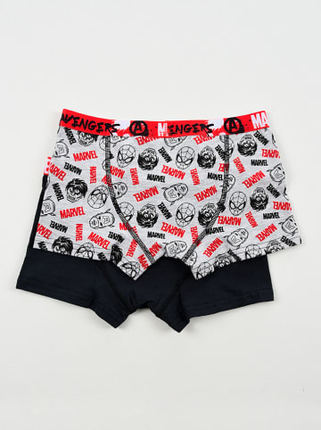 Avengers 2er-Set: Boxershorts "Avengers Classic" in Schwarz/ Hellgrau/ Rot