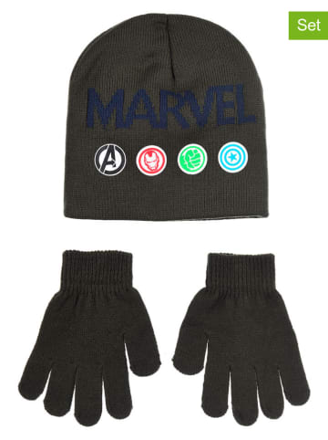 MARVEL Avengers 2tlg. Winteraccessoires-Set "Avengers" in Khaki