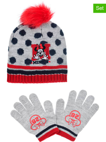 Disney Minnie Mouse 2tlg. Winteraccessoires-Set "Minnie" in Grau