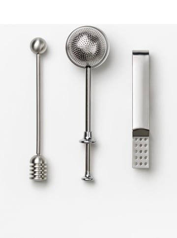 Printworks 3-częściowy zestaw "The Essentials" w kolorze srebrnym do herbaty