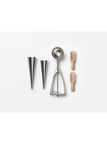 Printworks 5-częściowy zestaw "The Essentials" w kolorze srebrnym do lodów