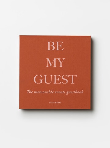 Printworks Księga gości w kolorze pomarańczowo-jasnoróżowym - 23 x 23,5 x 2,4 cm