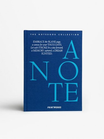 Printworks Notizbuch ''Just a Note'' in Dunkelblau - (B)15,2 x (H)21 x (T)1,5 cm