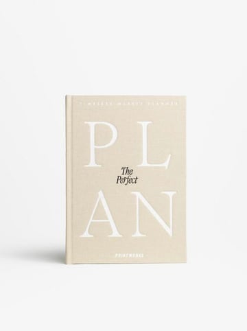Printworks Planer tygodniowy "The Perfect Plan" w kolorze beżowym - 15,2 x 21 x 1,5 cm