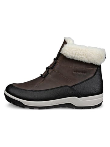 Ecco Leren winterboots "Trace Lite" bruin/zwart