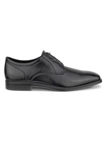 Ecco Leder-Schnürschuhe "Queenstown Derby" in Schwarz