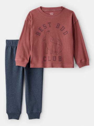 carter's 2-delige outfit rood/donkerblauw