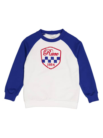 Fred´s World by GREEN COTTON Sweatshirt "Racing" wit/blauw