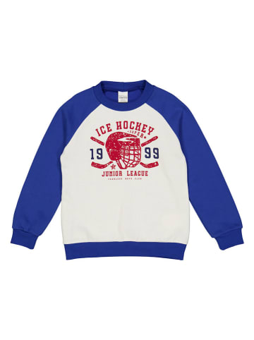 Fred´s World by GREEN COTTON Sweatshirt "Ice hockey" in Blau/ Weiß